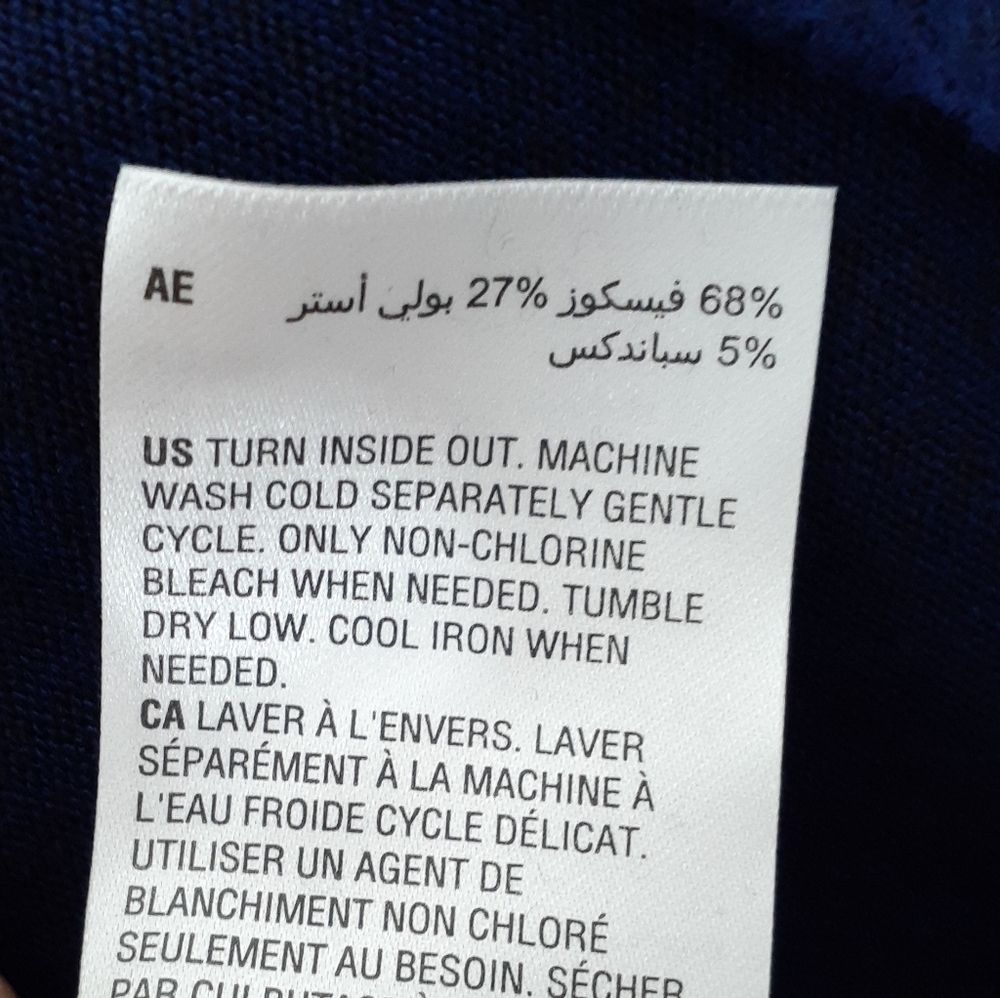 Style & Co Top XS Tie Neck Front Pocket 605 - Picture 6 of 6